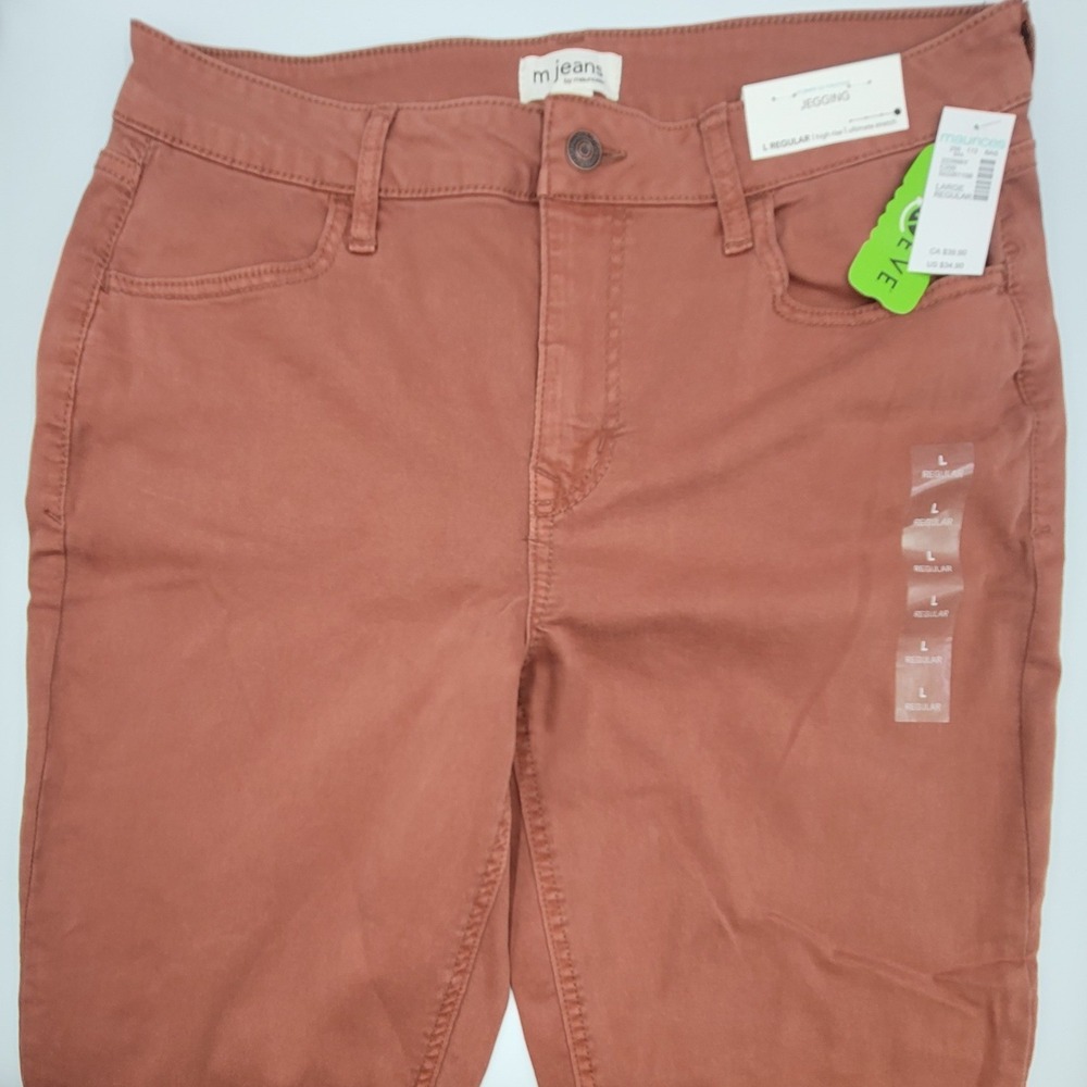 Maurices m jeans High Rise Ultimate Stretch Jeggings Clay Rust Large Regular